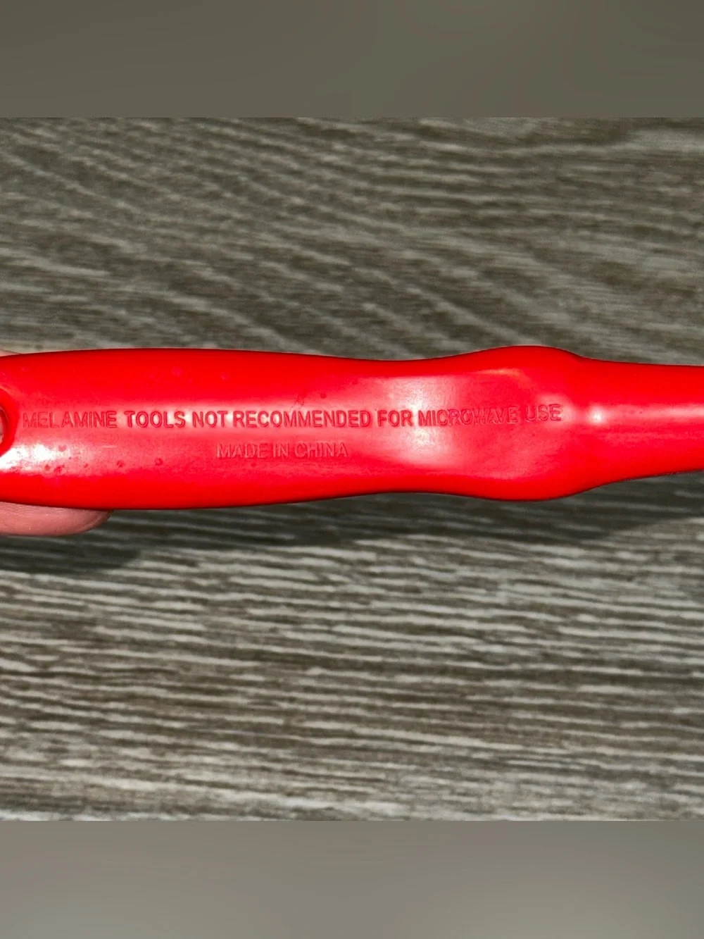 Melamine Kitchen Slotted Spoon Cherry Red Durable Retro Cooking Serving Utensil